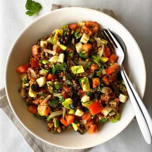 Lentil-salad-with-hearts-of-palm-and-olives