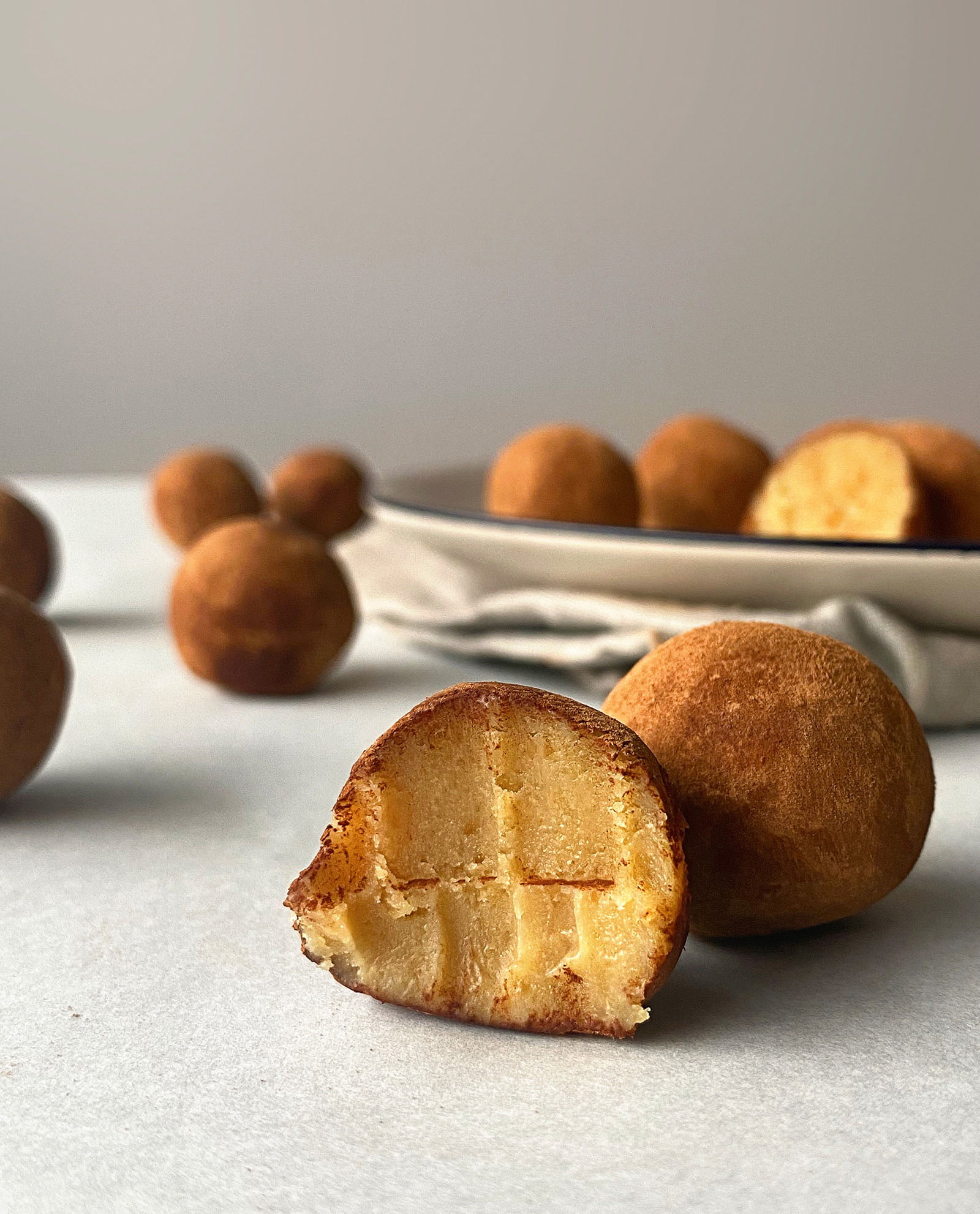White chocolate and peanut butter truffles